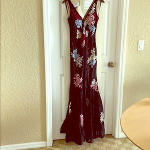 Asian inspired dress with beautiful bell bottom